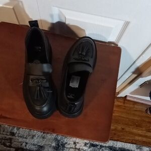 Rocket Dog Black Womens Tassel Wedge Loafers